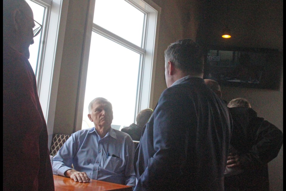 KIrylchuk at a recent meet and greet with MLA Brian Jean.  Kirylchuk kept a close watch on local politics after spending 8 years as the leader of the municipal council.
