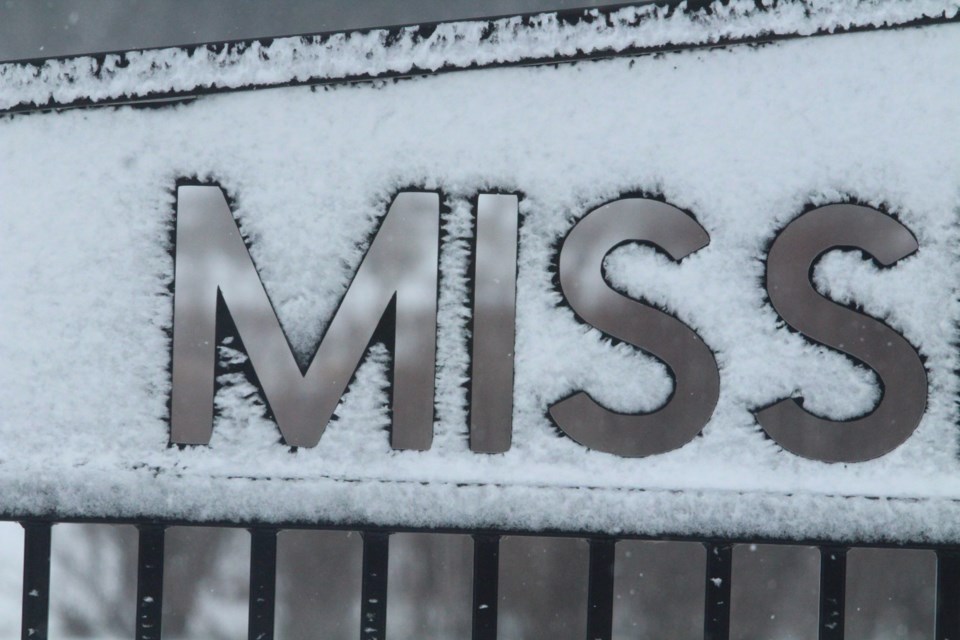 Did you MISS winter? A section of the iron gates at the Lac La Biche Mission Cemetery is plastered with snow from the weekend's early spring storm that hit the Lakeland region.