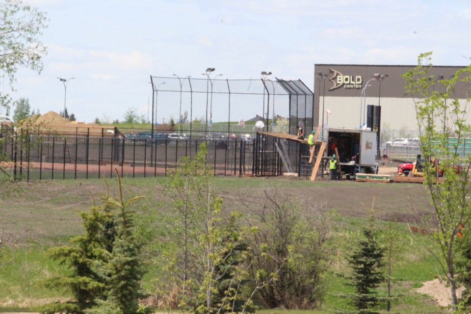 The Bold Center Sports Fields in Lac La Biche have been appointed with a football field, three baseball diamonds, soccer field and space for tennis and basketball courts. A planned change-room on the site has been delayed due to rising constrcution costs. The overall budget for the fields, including a camping area, are around $17 million.
