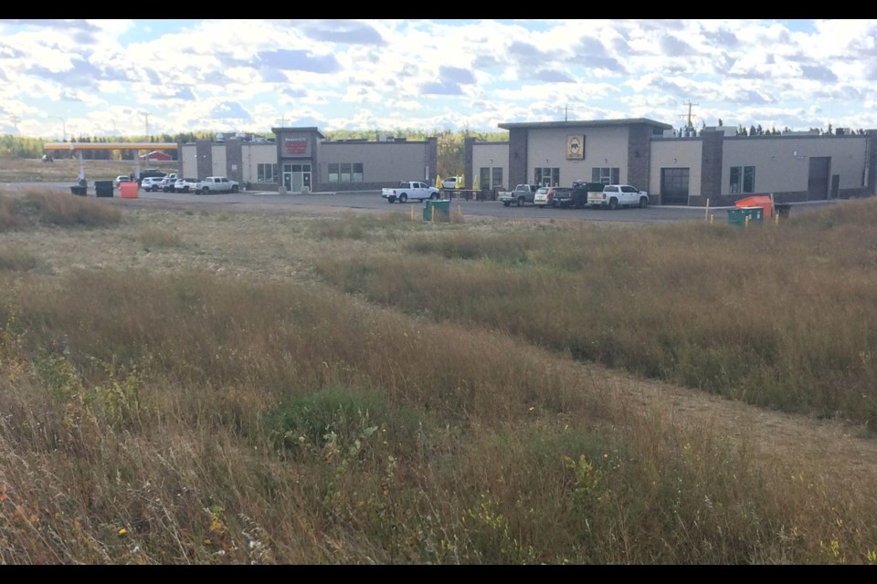 This business area along 91 Avenue and Beaver Hill Road is the location for a Tim Horton's restaurant — the first in the community.