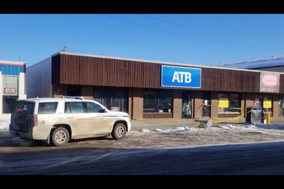Police are continuing to investigate a robbery from Plamondon's ATB branch that took place early Monday morning.      - photo: Scott Davis