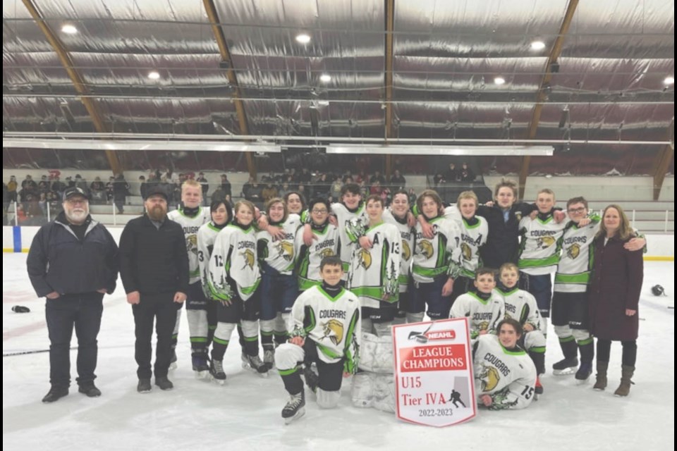 The Plamondon Cougars will host the U-15 no-body-contact provincials as division champs after beating the Boyle Blazers in league finals on March 12.