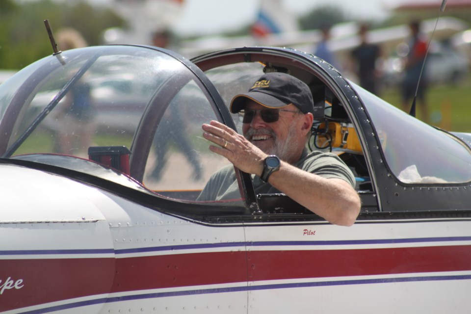 Pilot Don MacArthur flew in from Okotoks as part of the Alberta Air Tour which touched down in St. Paul Saturday. The plane was actually making a return trip to the community as MacArthur originally purchased the plane from a local pilot.
Clare Gauvreau photos