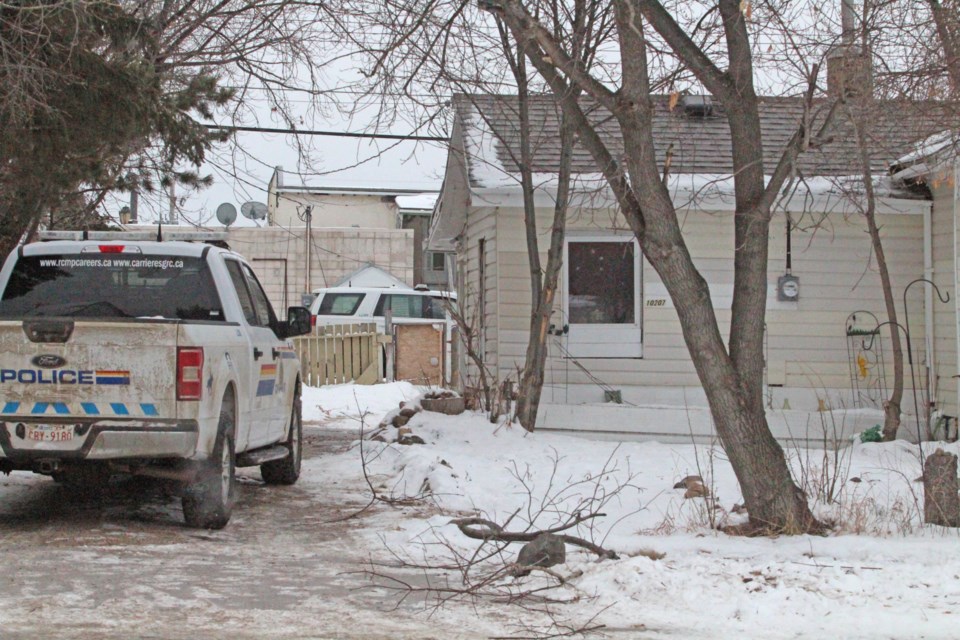 A police presence was seen last week at one of two Lac La Biche residential locations where RCMP and tactical officers arrested two men in connection to a recent death.