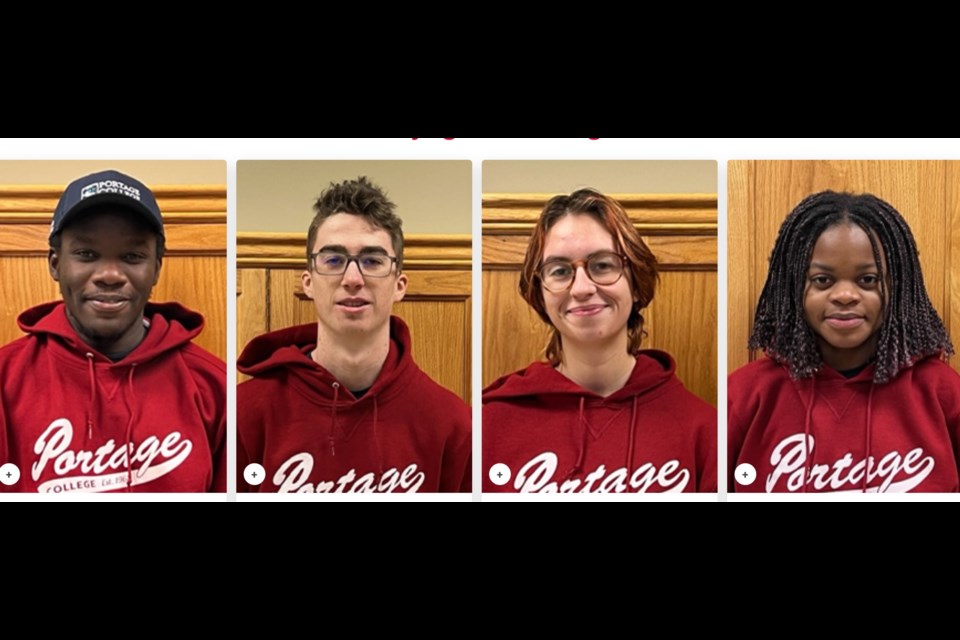 Mixed Voyageurs curlers Shaffick Borufu, Dante Cashato, Ashley Hennenfent and Miriam Kabonesa
