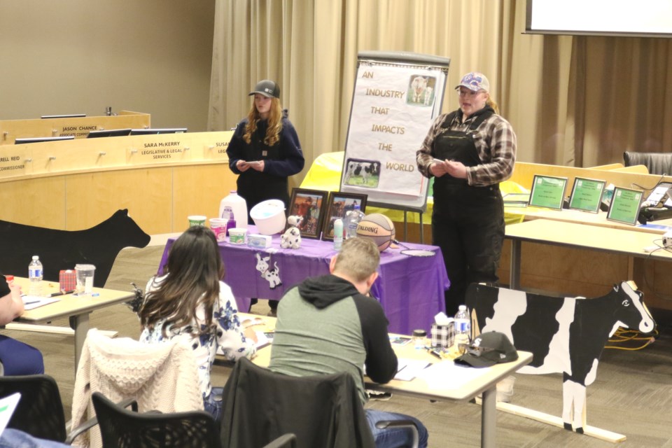 The Klatt sisters from Elk Point, Shaylyn and Shyanne, won at this year’s 4-H Alberta’s Provincial Communications Competition, held in Sherwood Park with their presentation called ‘An industry that impacts the world.’ 