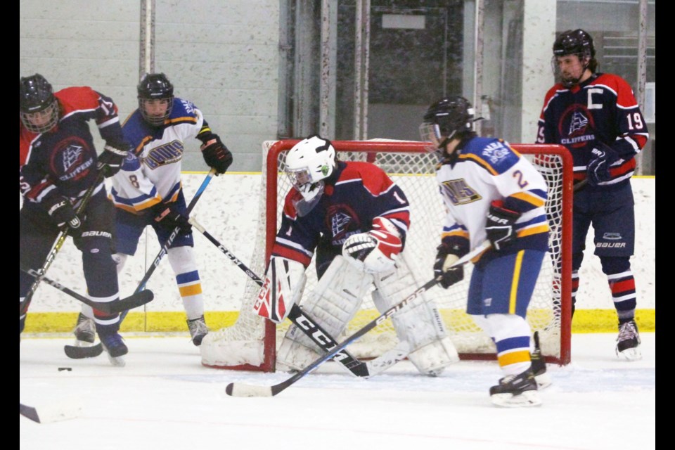 The puck stops here: A U18 game from the 2022-23 NEAHL season between Onion Lake and the Lac La Biche Clippers.  The Clippers won't be icing a team this year due to low registration. 