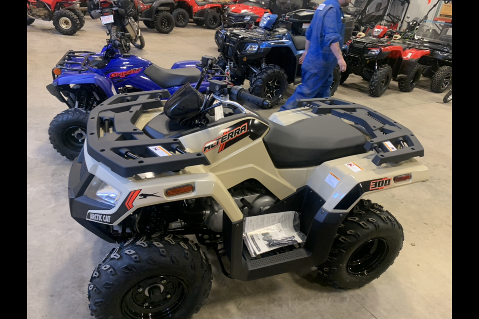A new 2023 Arctic Cat ATV is among several items reported missing from a seasonal lake-lot north of Lac La Biche. RCMP say the value of all items involved is more than $70,000.