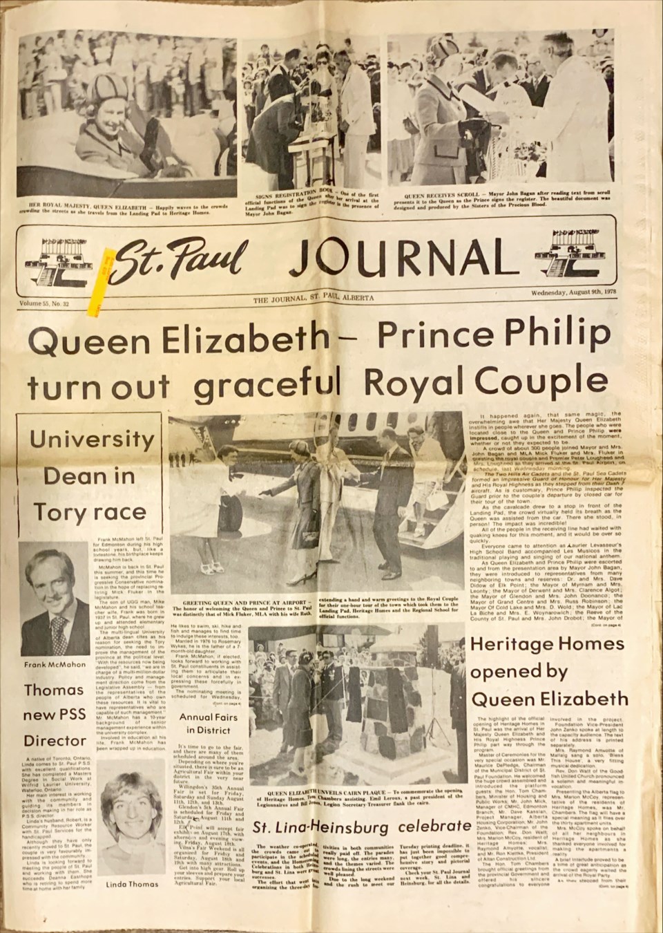 Queen visits St. Paul front page