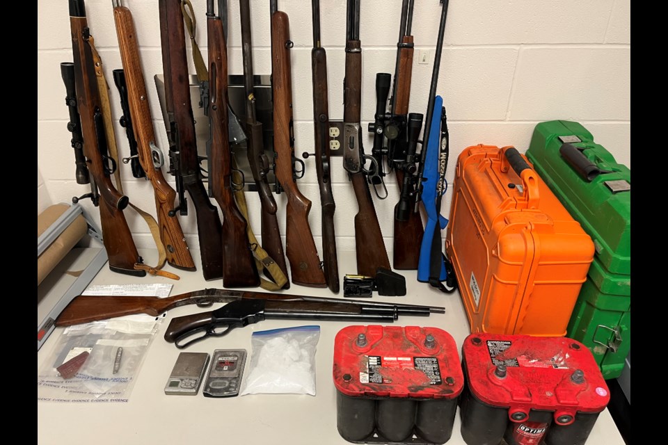 An image of firearms provided by RCMP in relation to a La Corey investigation.