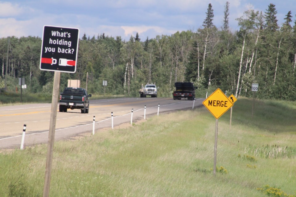 A portion of Highway 881 just north of the weigh-scale rest area near the Bold Center. RCMP say a person's body was found along the highway, an apparent victim of a pedestrian and vehicle collision. Police are looking for witnesses and any information as they continue to investigate