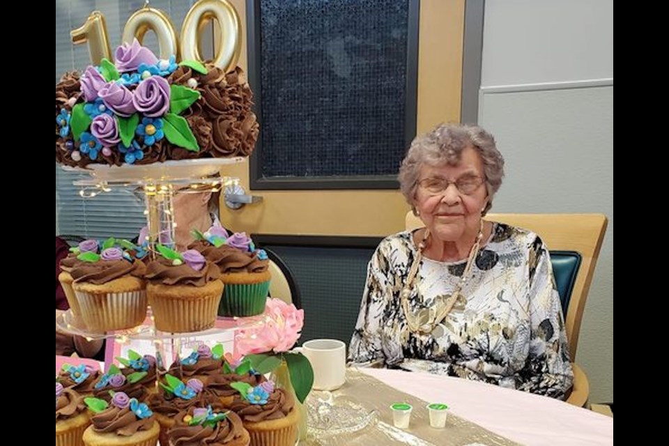 Rosie Petruk turned 100 on May 15 at Sunnyside Manor in St. Paul. She was born in 1921 in the Lake Eliza district southeast of St. Paul. The kitchen staff baked some impressive cupcakes to mark the occasion.

