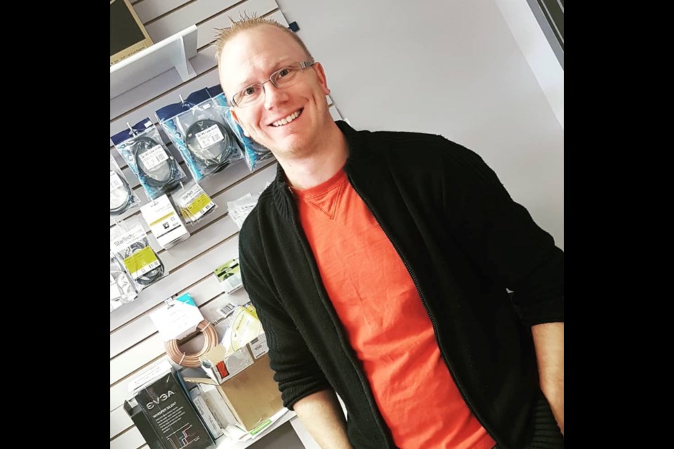 Screenshot co-owner Ryan Manca is pleased to be offering service and stock to residents needing stay-at-home supplies.