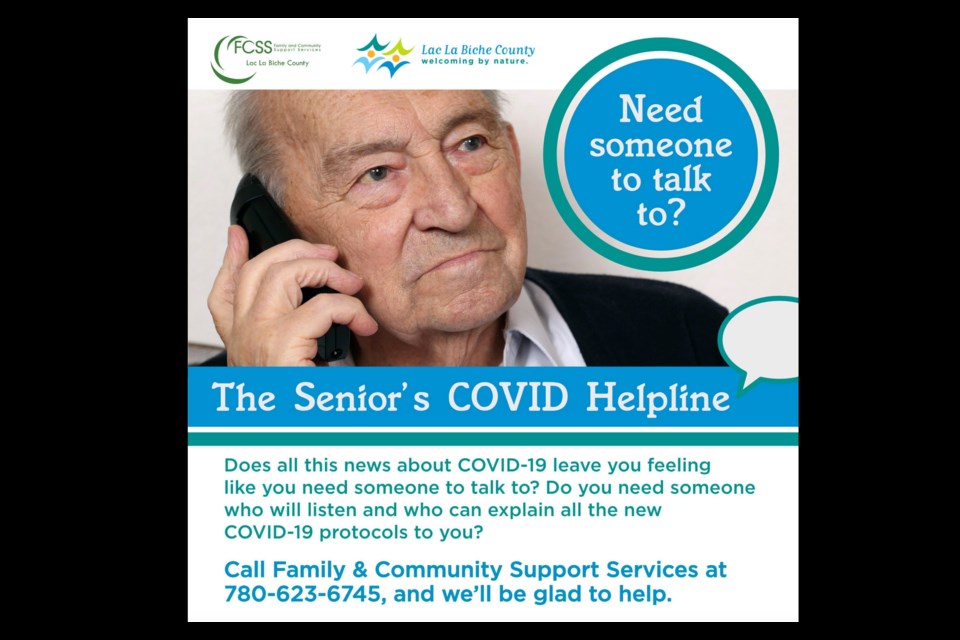 Lac La Biche FCSS has created a new hotline to help local seniors navigate the COVID-19 pandemic measures more easily.     FILE