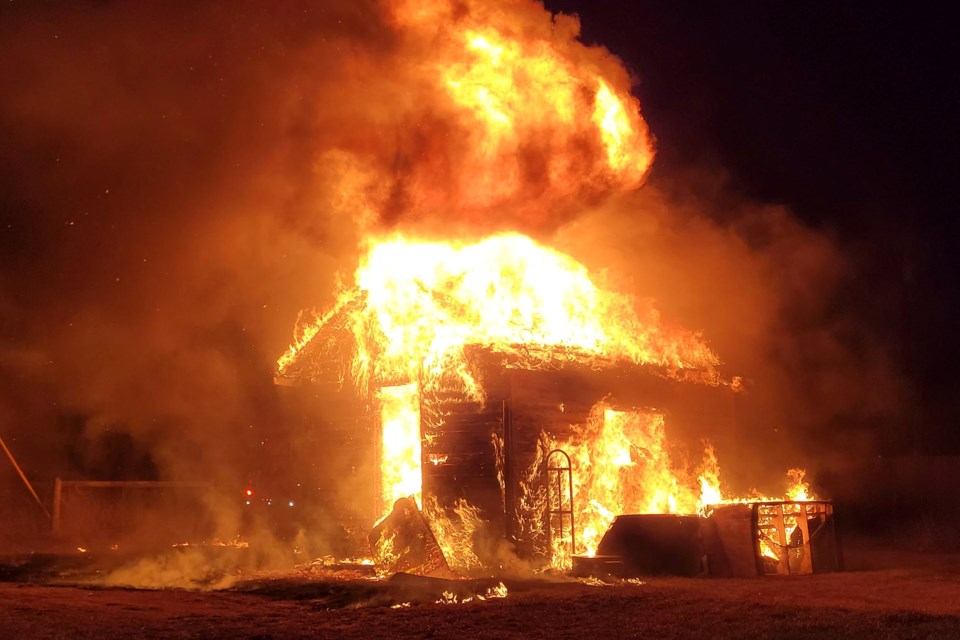 Shed fire St. Paul