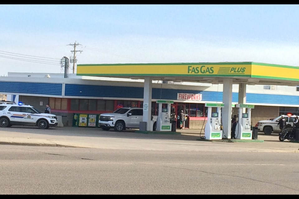 Lac La Biche police were called to Squirrely's gas bar on MAY 1 after the store's panic alarm was triggered.