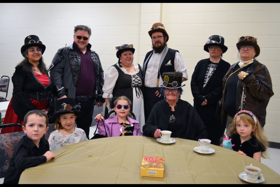 People dressed in Steampunk inspired attire for the tea on Jan. 11. / Vicki Brooker photo