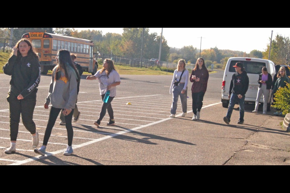 On Friday, Sept. 22, students, and staff at Aurora Middle School in Lac La Biche walked, ran, and jogged for the National Terry Fox School Run Day event. Chris McGarry photo. 