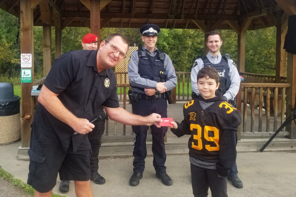 Zack McFarlane, 10, was this year's third place winner for the Cold Lake positive ticket program.