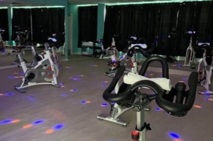 The spin studio continues to offer a scaled down version of their classes in order to remain within the province's phase two requirements. 