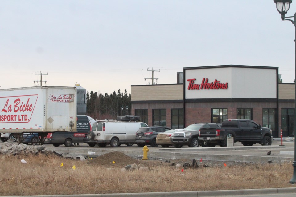 Construction crews are still working on the new restaurant, which has been taking shape —  for the last year. 
