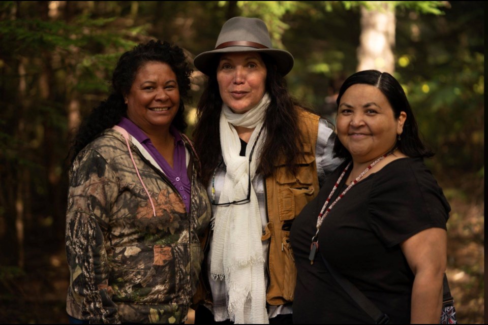 Beaver Lake Cree Nation actress Tina Lameman with Monkey Beach director Loretta Todd and book author Eden Robinson.      Supplied