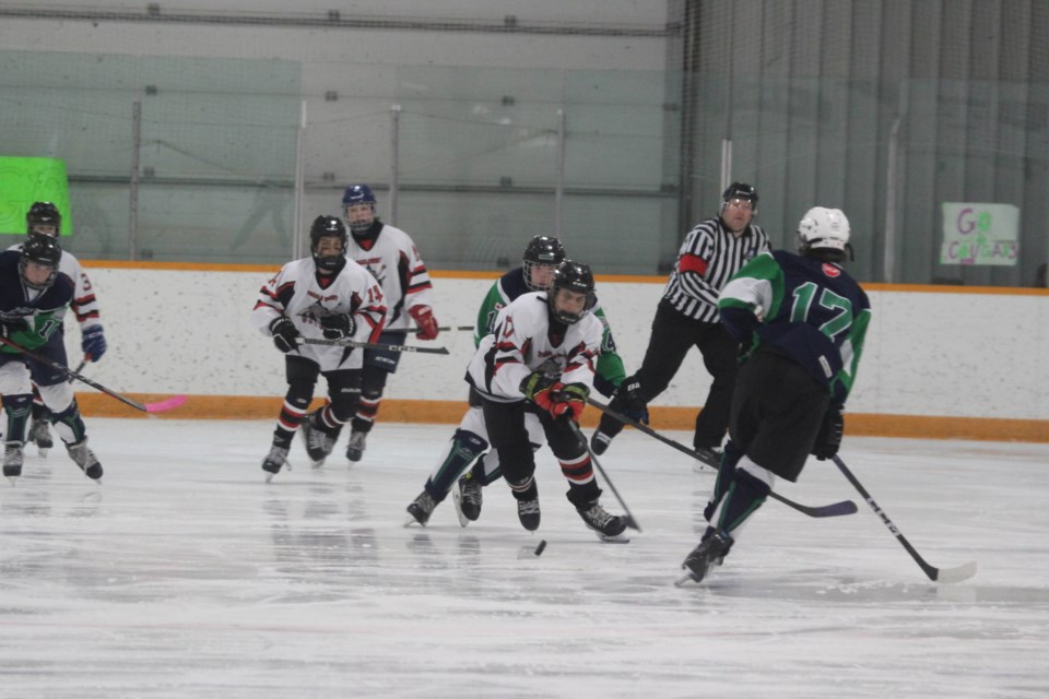 Action from Sunday's finals of the U15 Tier 1 no-body-contact provincials in Plamondon