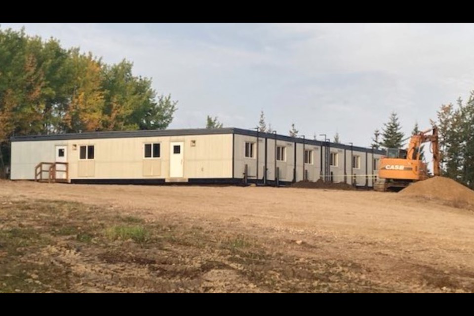 Five trailers are part of the new transitional housing facility set up  near the Alexander Hamilton park in Lac La Biche.