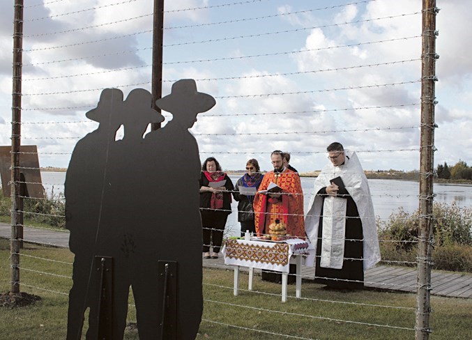 A monument to acknowledge and remember an often forgotten part of Canadian history that affected the lives of many Ukrainian-Canadians during the First World War was unveiled at Lagasse Park in St. Paul on Sept. 28, 2019. File photo