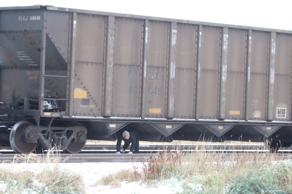 On Friday afternoon, just one day after the school presentations wrapped up, this person was one of many making their way under rail cars to get from one side of the town to the other. CN Police will be in the community in the coming weeks to monitor the local railroad. A ticket for trespassing is now $600.