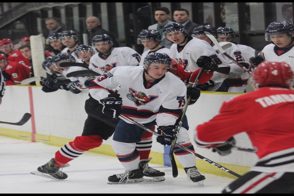 Portage College Voyageur hockey action, futsal, soccer, golf and curling have all been suspended for the entire 2020-21 school year.
           File Image Rob McKinley