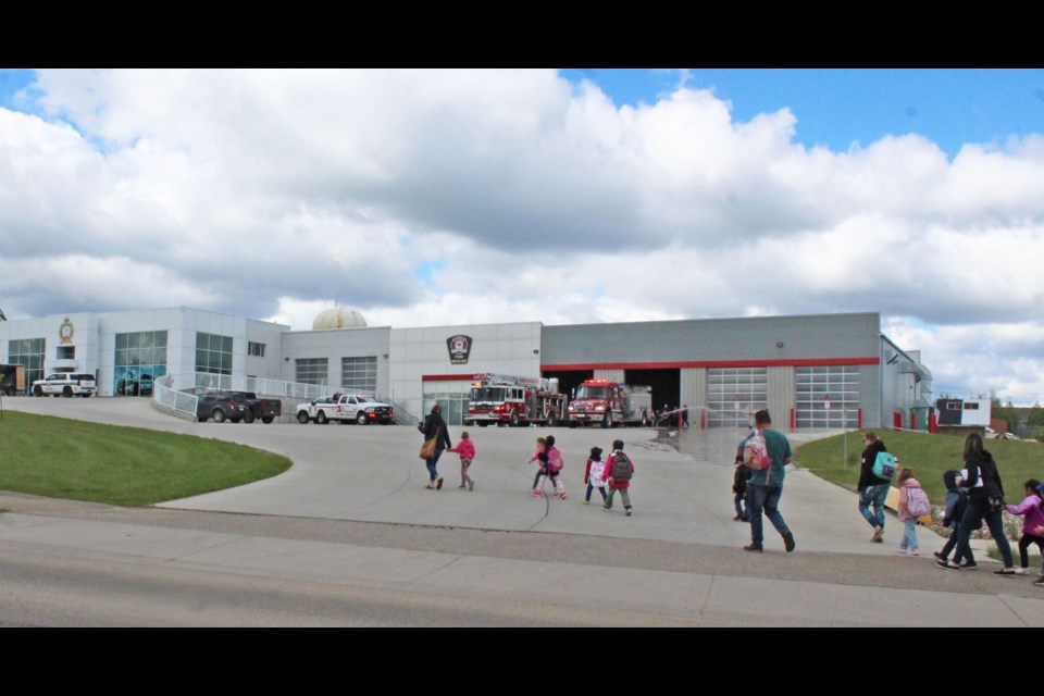 A group of youngsters on a recent tour of the Lac La Biche fire hall