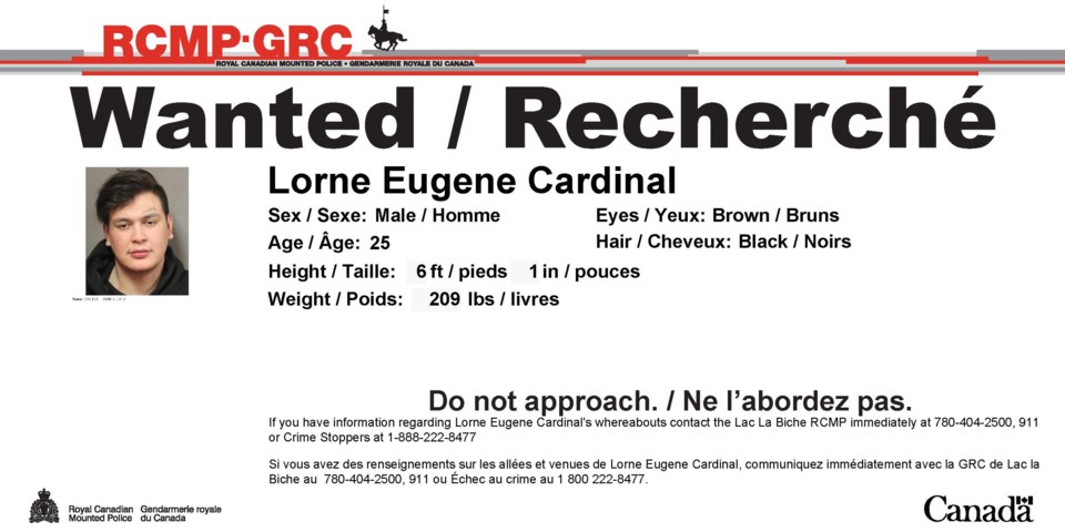wanted poster Lorne Cardinal 20211221