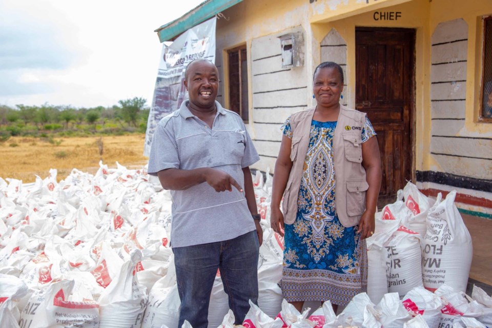 Mary Concepter Obiera (right) was the guest speaker at a Canadian Foodgrains Bank presentation in Mallaig.