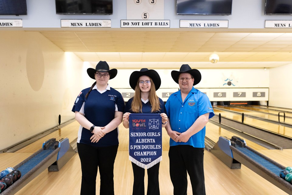 Hope Petrie, Natalya Langevin and Andre Langevin will be heading to national bowling competitions in July.