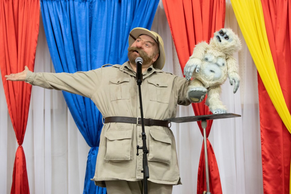 Ventriloquist Damien James performs during the hospital fundraiser, March 7.
Janice Huser photo