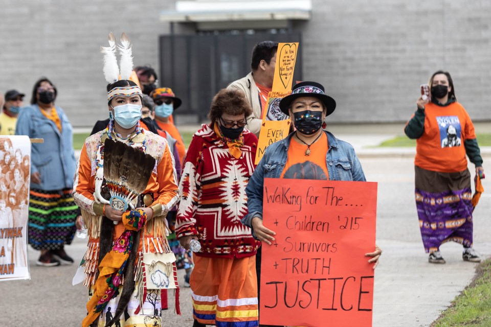 A rally brought people from the west side of St. Paul to the St. Paul cathedral on Tuesday.