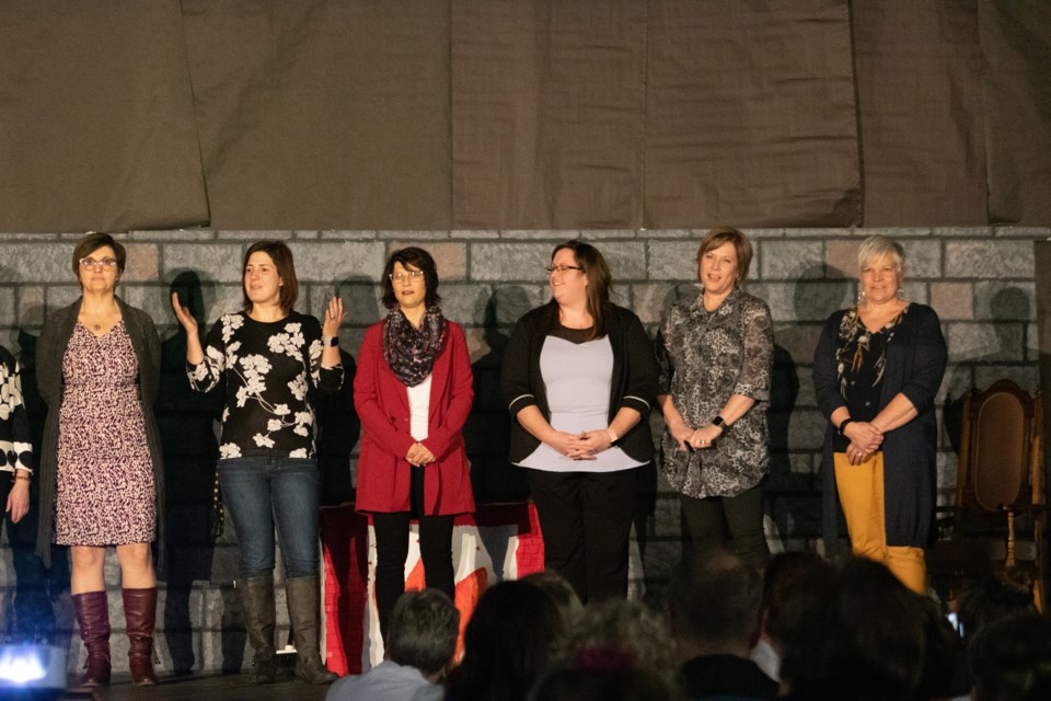 Teachers sing a unique rendition of the 12 Days of Christmas.