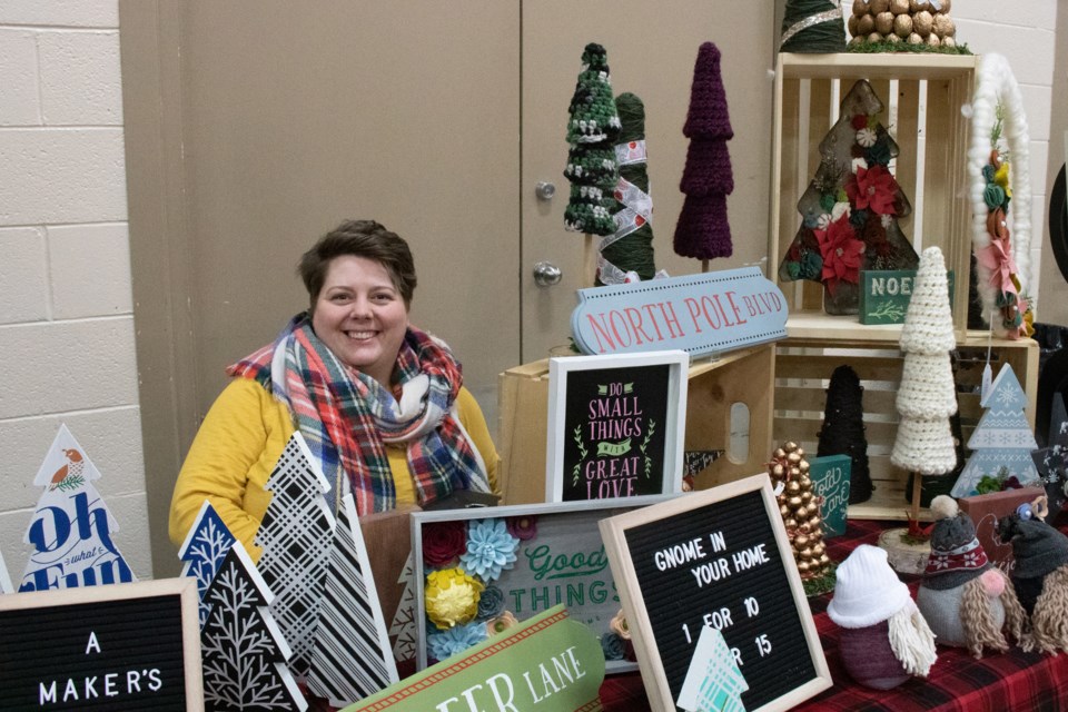 Amy Mercer was one of the vendors at the Dec. 7 craft show, hosted by the Visual Arts Centre.