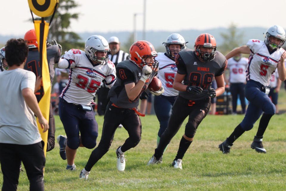 St. Paul Bengals play against long-time rival Bonnyville Bandits on Sept. 11, 2022.