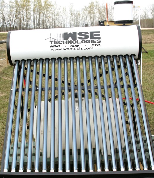 An example of a WSE Technologies solar heating system in use at Muriel Creek Cattle.