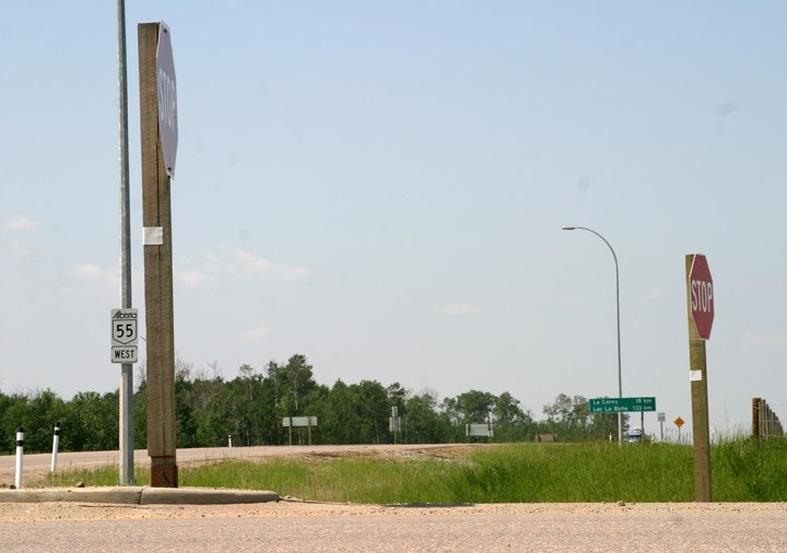 The intersection at highways 55 and 892, where transportation committee members would like to see a four-way stop or roundabout, handles a large volume of truck traffic.