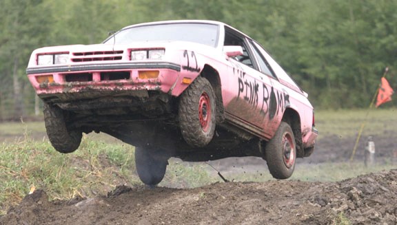 A driver gets some air at the Ardmore Extreme on Aug. 29.