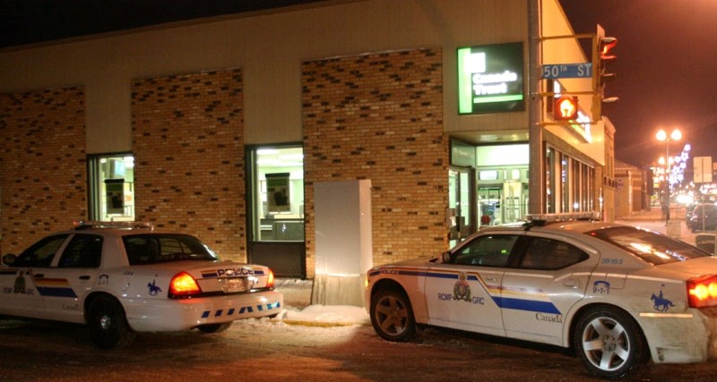 The TD Canada Trust on main street was robbed by two masked men Dec. 14. The RCMP responded to the armed robbery, but the alleged culprits had already fled the scene with an