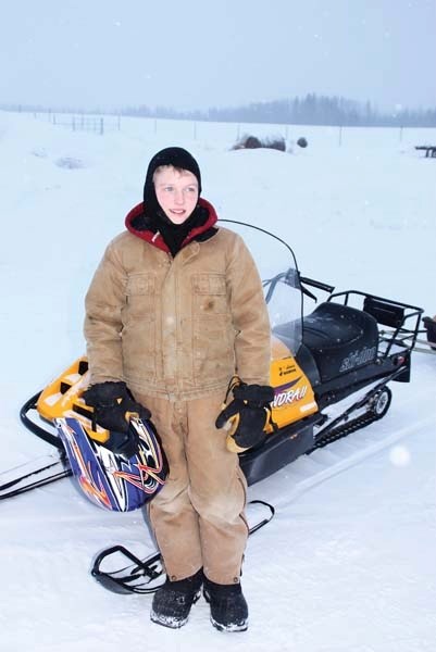 Brock Friedel, 12, of Iron River, will soon be starring in his own television commercial about snowmobile safety after winning a school project sponsored by Alberta Health
