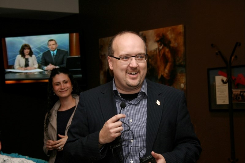 MP Brian Storseth on Election Night at the St. Paul Golf Club.