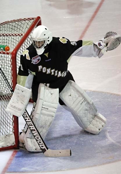 Bonnyville Jr. A Pontiacs goalie Stephen Klein was named the AJHL Player of the Month for September. Klein posted a 6-0-2 record and a 2.22 goals against average so far last