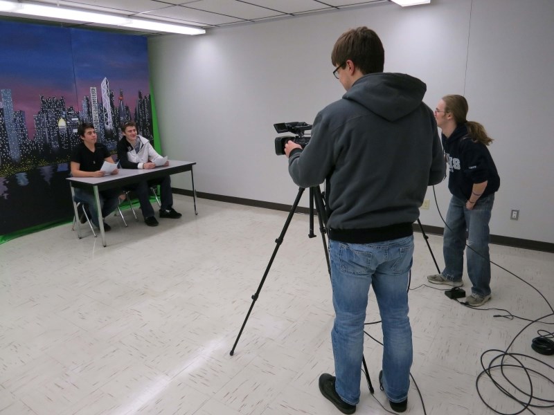 NDHS students demonstrate some of the new equipment in the school&#8217;s revamped CTS lab.