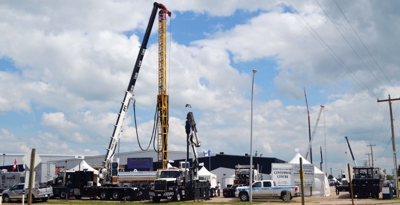 Heavy equipment took over the parking lots of the Centennial Centre, as part of this year&#8217;s Oil and Gas Show.