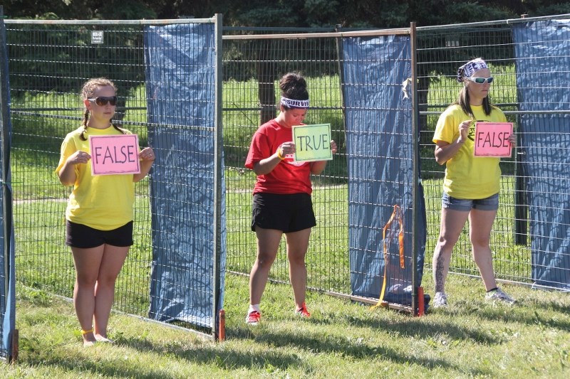 Contestants in this years Lakeland Survivor compete in a &#8216;True or False&#8217; competition last Wednesday. The event raised $55,000 for this year&#8217;s charity of